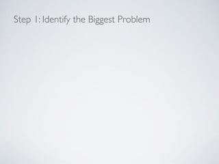 Step 1: Identify the Biggest Problem
 