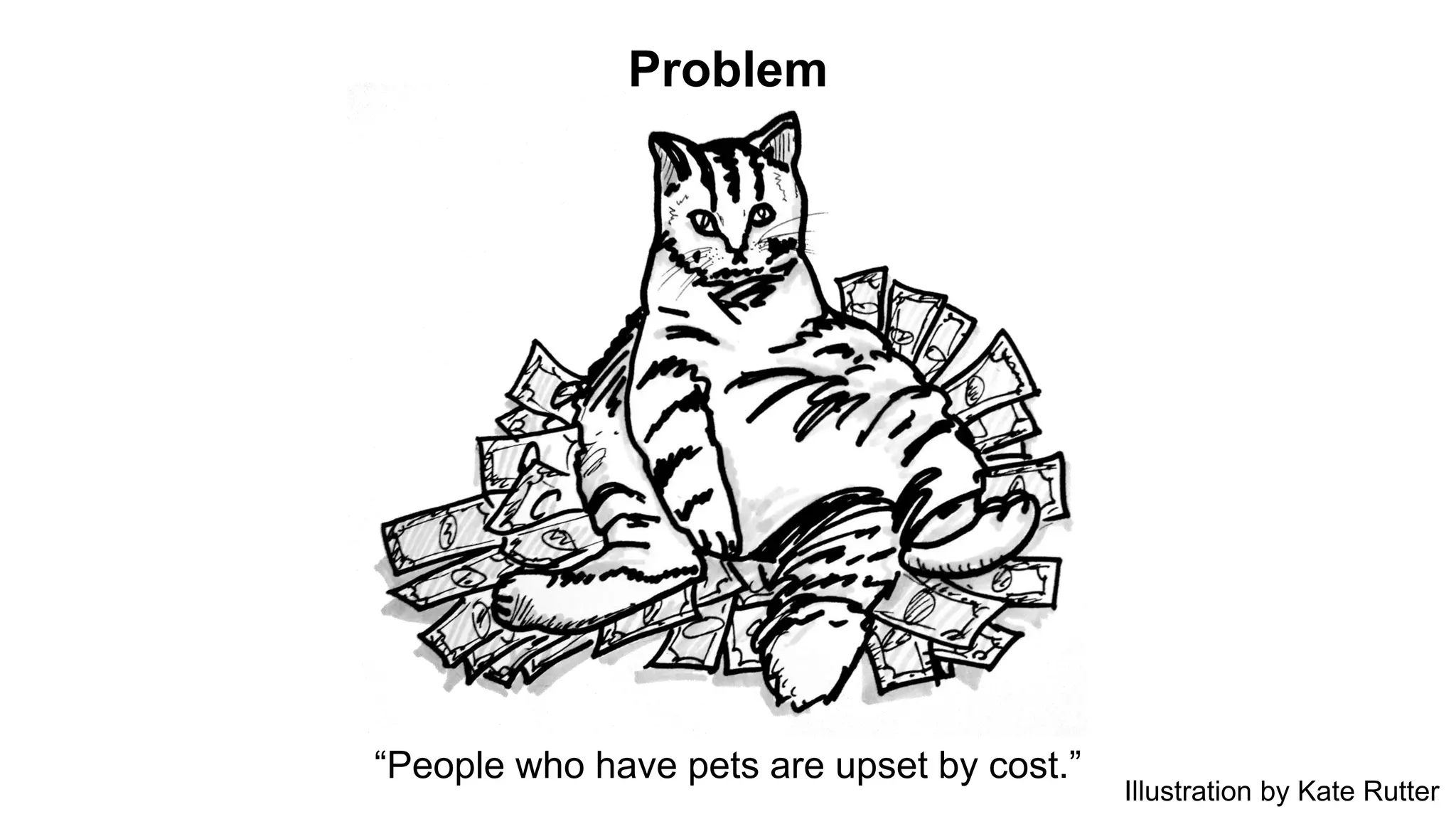 Problem 
“People who have pets are upset by cost.” 
Illustration by Kate Rutter 
 