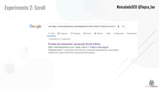 SEO y JavaScript - Ensalada SEO 2019 - Laura López