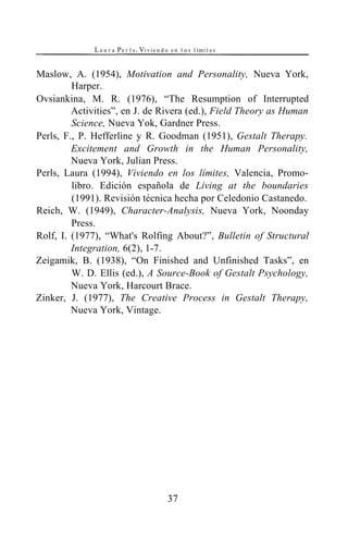 Laura Rolf Laura perls viviendo en los limites 3a. ed.1- | PDF