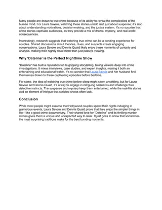 Laura Savoie and Dennis Quaid’s Unexpected Late-Night Routine | DOCX