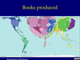 Books produced Worldmapper 2005 figures 