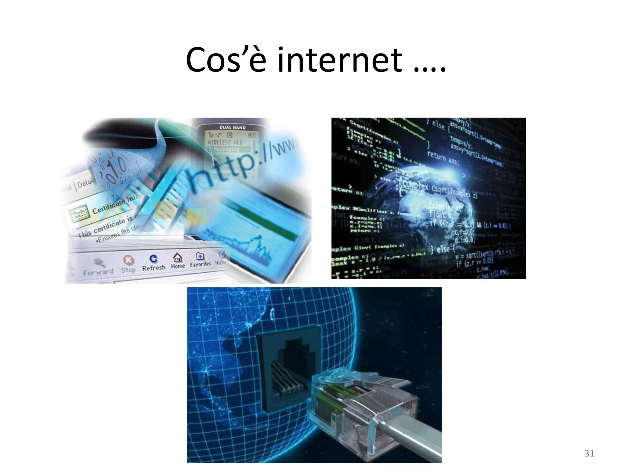 31
Cos’è internet ….
 