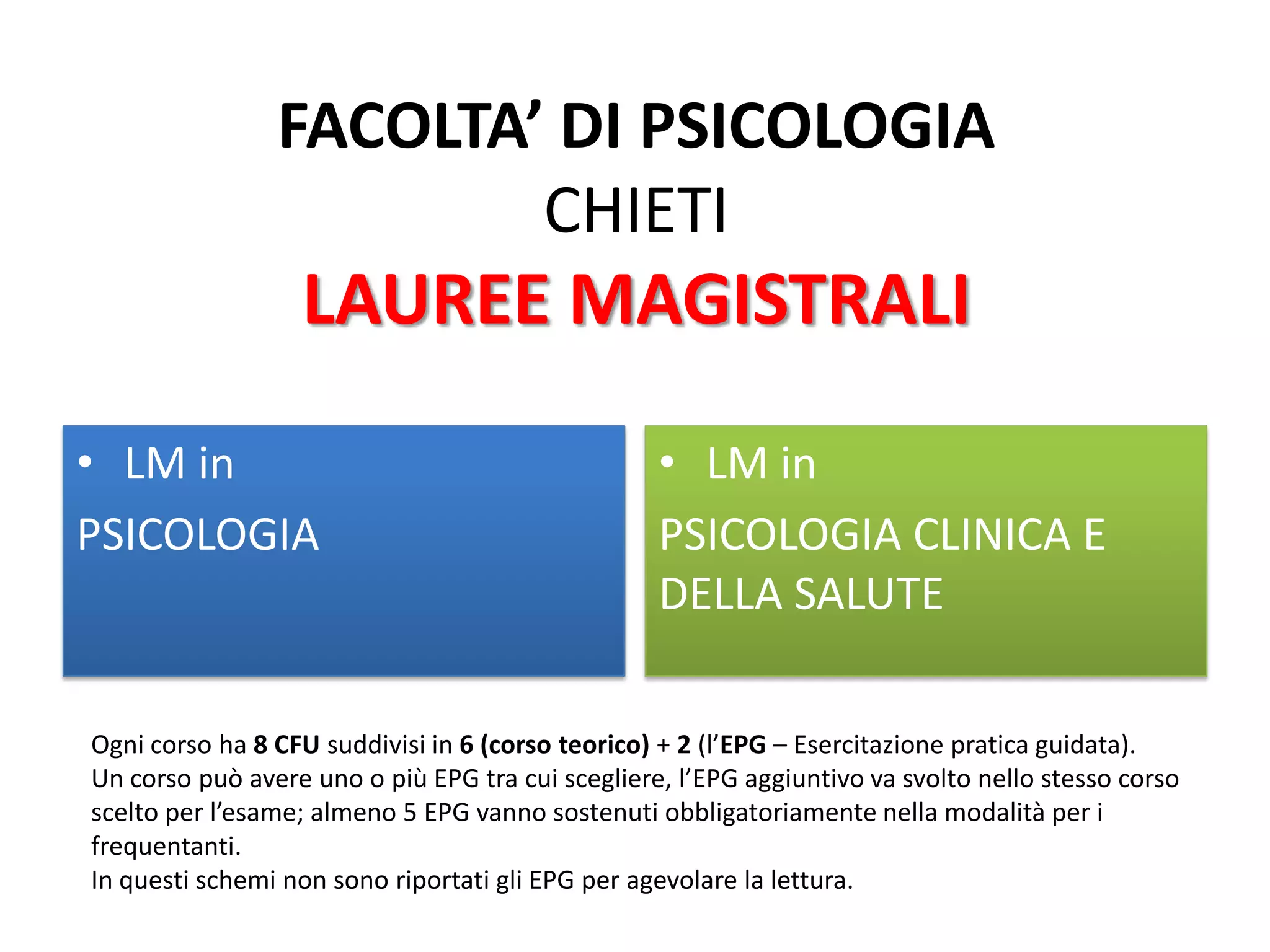 Lauree Magistrali Psicologia Chieti | PPTX