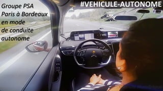 Groupe	
  PSA	
  
Paris	
  à	
  Bordeaux	
  	
  
en	
  mode	
  	
  
de	
  conduite	
  	
  
autonome	
  
#VEHICULE-­‐AUTONO...