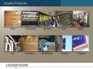 Quality Products Plate Fabricated Formed Cast Digital LED Reception Wayfinding Custom Program 