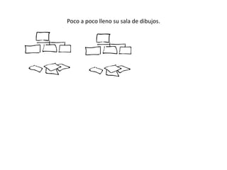 Poco a poco lleno su sala de dibujos.
 