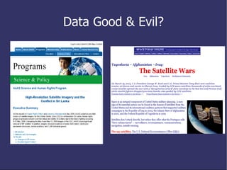 Data Good & Evil? 