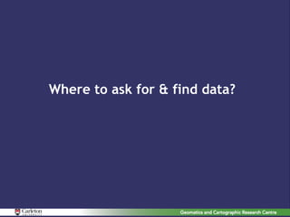 Where to ask for & find data?
 