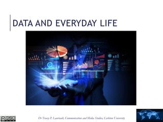 Dr Tracey P. Lauriault, Communication and Media Studies, Carleton University
DATA AND EVERYDAY LIFE
 