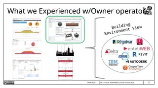 T.P. Lauriault, InterPARES Summer School 2025
What we Experienced w/Owner operators
77
Building
Environment View
24/06/2025
 