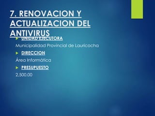 GERENCIA DE INFORMÁTICA EN LA PROVINCIA DE LAURICOCHA HUANUCO
