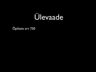 Ülevaade
Õpilaste arv 750
 