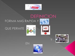 DEFINICIONFORMA MAS RAPIDA YQUE PERMITE                                                     Y                        EN