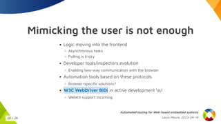 Automated Testing for Web-based Systems on Embedded Devices | PPT