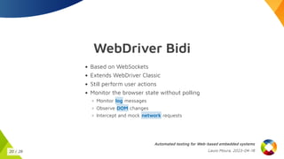 Automated Testing for Web-based Systems on Embedded Devices | PPT