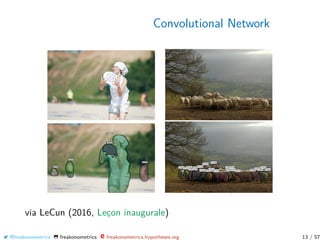 Convolutional Network
via LeCun (2016, Leçon inaugurale)
@freakonometrics freakonometrics freakonometrics.hypotheses.org 13 / 57
 