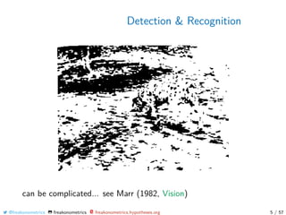Detection & Recognition
can be complicated... see Marr (1982, Vision)
@freakonometrics freakonometrics freakonometrics.hypotheses.org 5 / 57
 