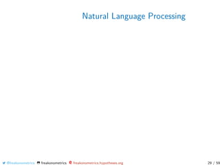 Natural Language Processing
@freakonometrics freakonometrics freakonometrics.hypotheses.org 29 / 59
 