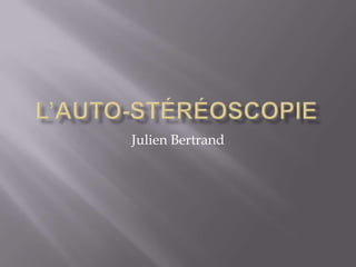 L’auto-stéréoscopie Julien Bertrand 