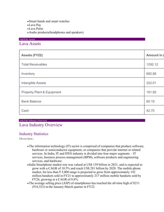 Lava International Unlisted shares Overview | PDF