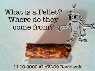 What is a Pellet?
 Where do they
  come from?




  11.10.2009 #LAVA09 Reykjavik
 