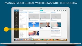 MANAGE YOUR GLOBAL WORKFLOWS WITH TECHNOLOGY
 