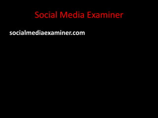 Social Media Examiner
socialmediaexaminer.com

@mattrsullivan #lavacon

 
