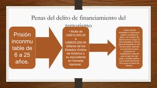 El lavado de dinero en GUATEMALA y la ley del Terrorismo | PPTX