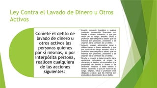 EL LAVADO DE DINERO EN GUATEMALA y la LEY del Terrorismo | PPTX
