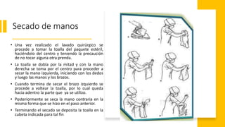 Lavado de manos quirúrgico | PPTX