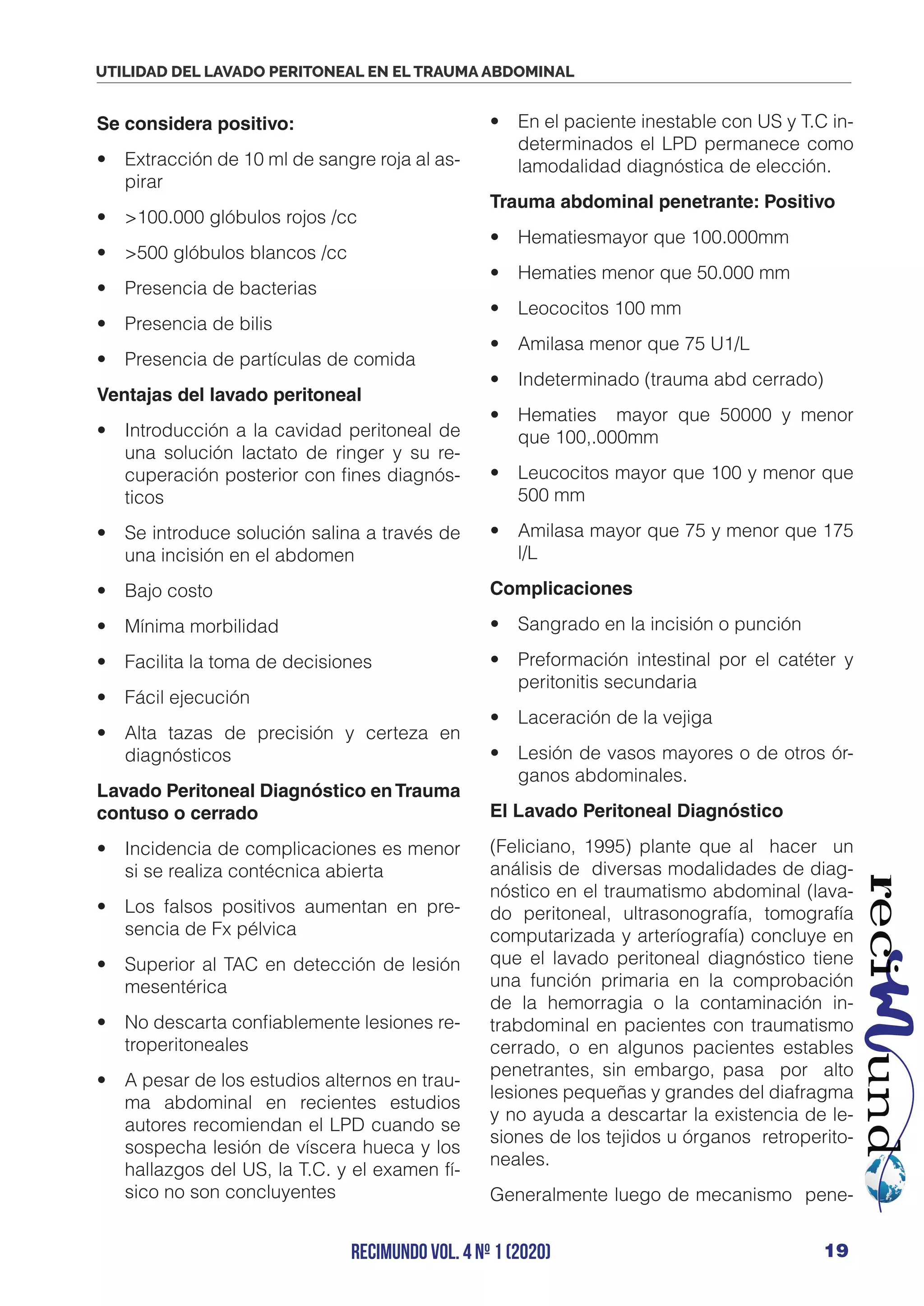 Lavado peritoneal | PDF