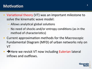 The impact of source terms in the variational representation of traffic ...