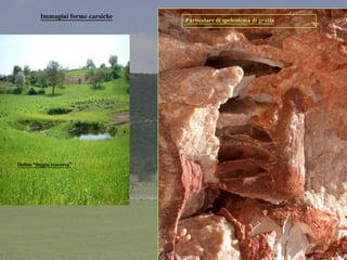 Immagini forme carsiche
Doline “foggia traversa”
Particolare di speleotema di grotta
 