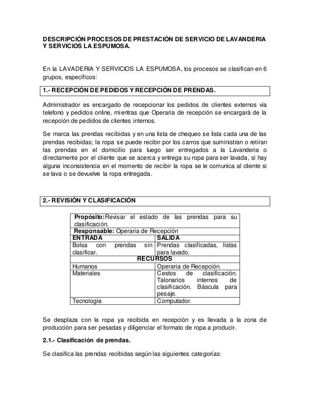 Lavanderia y servicios la espumosa.