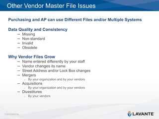 Detox Your Vendor Master File Process: How to Sanitize & Stabilize your ...