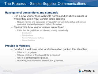 Detox Your Vendor Master File Process: How to Sanitize & Stabilize your ...