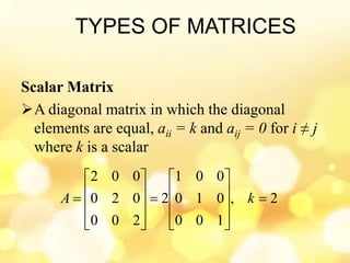 Matrices and System of Linear Equations ppt | PPT