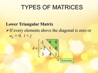 Matrices and System of Linear Equations ppt | PPT