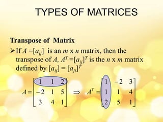 Matrices and System of Linear Equations ppt | PPT