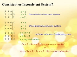 Matrices and System of Linear Equations ppt | PPT