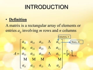 Matrices and System of Linear Equations ppt | PPT