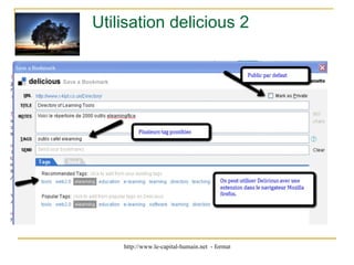 Utilisation delicious 2 