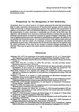 Diversity of Soil Fauna and Ecosystem Function | PDF