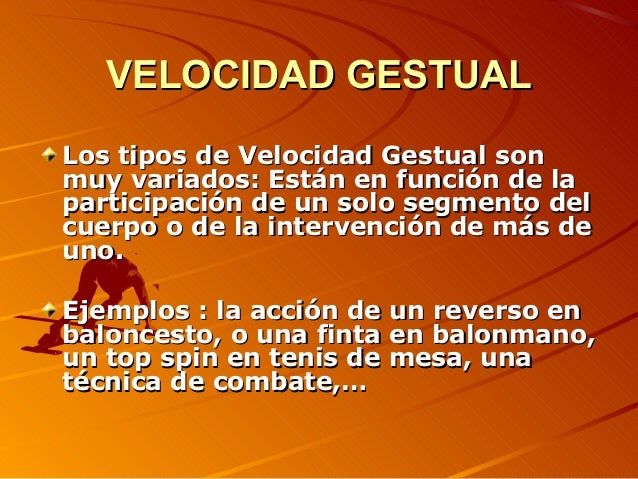 La velocidad