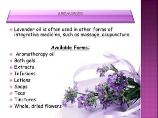 Lavender and its Uses | PPTX