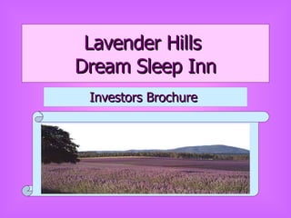 Lavender Hills  Dream Sleep Inn Investors Brochure  