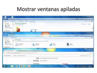 Mostrar ventanas apiladas