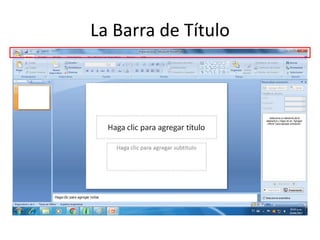 La Barra de Título