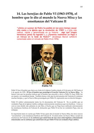 La verdad de lo que realmente ocurrió en IGLESIA CATÓLICA después del Vaticano segundo.